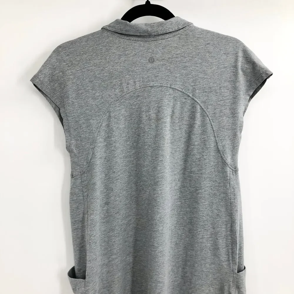 Lululemon Players Pro-Form Polo Dress Gray Collared Mini Dress Side Pockets